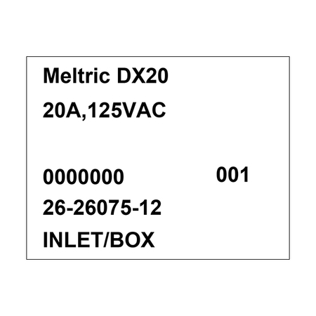 Meltric 26-26075-12 INLET/BOX 26-26075-12